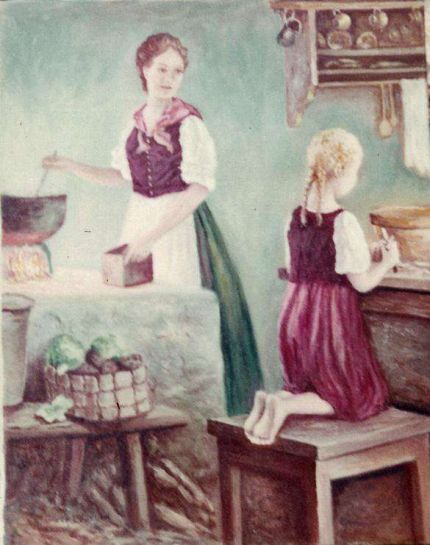 Grace's Old Master - Oil Painting by Grace Leonard